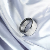 11mm Wide Tungsten Carbide Wedding Band Engraved Flying Fish Ring