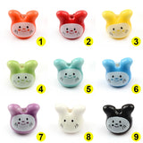 11x12mm Rabbit Shape Ceramic Beads for Jewelry Making