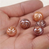 12-13mm Carved Freshwater Rose Pearl Beads for DIY Jewelry Making