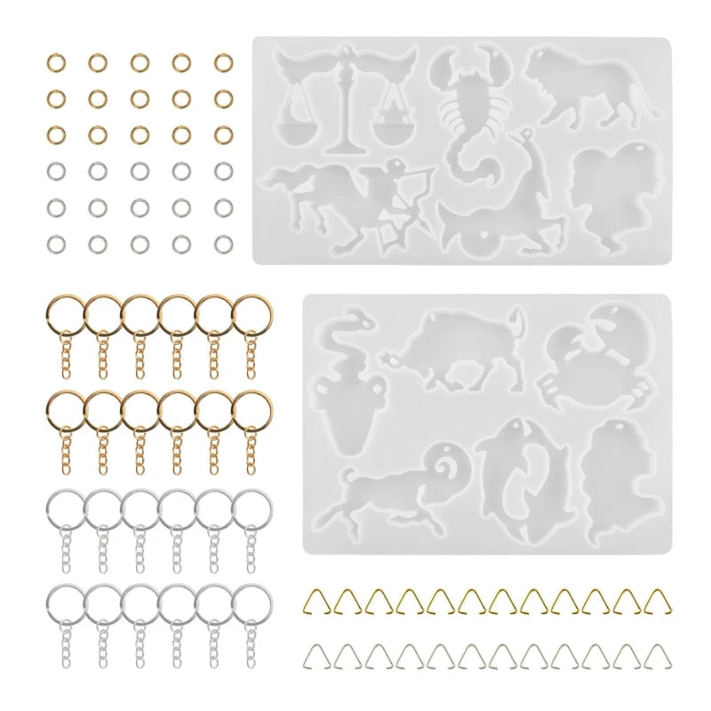 Constellation Keychain Silicone Mold for Epoxy DIY Crafts