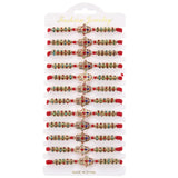 12Pcs Set Fatima Beaded Charms Bracelet For Women