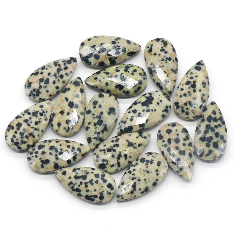 12pc Water Drop Spot Stone Pendant Loose Bead for Jewelry Making