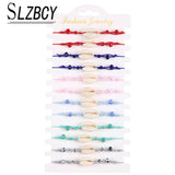 12pcs Shell Crystal Beads Braided Bracelets Women Girl Charms Kid Bracelet