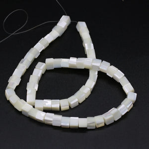 14'' Mother of Pearl Shell Beads Square Cube Loose Beads for DIY Jewelry