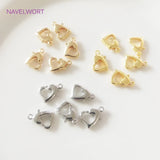 Heart Lobster Claw Clasp 18K Plated Brass Metal Lobster Clasps