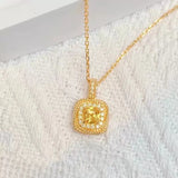 14K Sugar Citrine Zircon Ring Women Bride Party Wedding Fine Jewelry