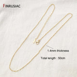14K Gold-Plated Thin Chain Clavicle Chain DIY Necklace