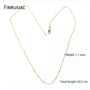 14K Gold-Plated Thin Chain Clavicle Chain DIY Necklace