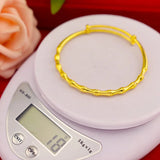 14K Women's Bamboo Slidable Bracelet Fine Jewelry for Wedding Engagement