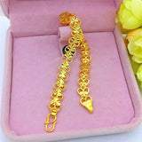 14K Heart Chain Bracelet Statement Jewelry
