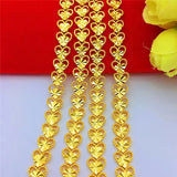 14K Heart Chain Bracelet Statement Jewelry