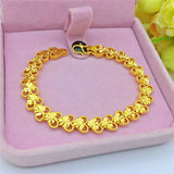 14K Heart-to-heart Chain Bracelet Statement Jewelry