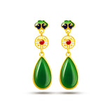 Vintage Chalcedony Drop Earrings for Women