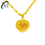14k Heart Shaped Pendant Choker Necklace for Women Wedding Jewelry