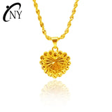 14k Heart Shaped Pendant Choker Necklace for Women Wedding Jewelry