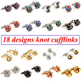 Enamel & Metal Knots Cufflink Cuff Link 1 Pair - Best Promotion