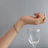 18K Plated Stainless Steel Bracelet High Metal Texture for Women