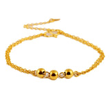 18K Ball Chain Bracelet Wedding Jewelry Not Fade Fine
