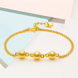 18K Ball Chain Bracelet Wedding Jewelry Not Fade Fine