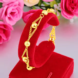 18K Ball Chain Bracelet Classic Wedding Jewelry Gift