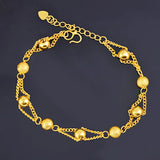 18K Ball Chain Bracelet Classic Wedding Jewelry Gift