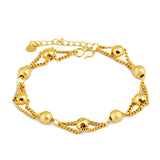 18K Ball Chain Bracelet Classic Wedding Jewelry Gift