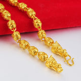 18K Bracelet Men Women Widen Watch Ball Bracelet Jewelry