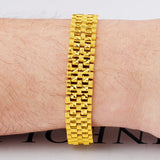 18K Bracelet Men Women Widen Watch Chain Bracelet
