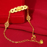 18K Bracelet Men Women Wedding Engagement Widen Watch Chain Bracelet