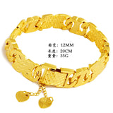18K Widen Watch Chain Bracelet for Wedding Not Fade Fine Jewelry
