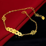 18K Bracelet Men Women Wedding Engagement Widen Watch Chain Bracelet