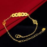 18K Bracelet Men Women Wedding Engagement Widen Watch Chain Bracelet