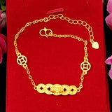 18K Bracelet Men Women Wedding Engagement Widen Watch Chain Bracelet