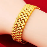 18K Bracelet Men Women Widen Watch Chain Bracelet