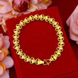 18K Bracelet Men Women Wedding Engagement Chain Bracelet