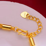18K Little Bell Lady Bracelet 999 Bangle Wedding Not Fade
