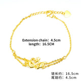 18K Golds O Link Chain Bracelet Bangle for Women