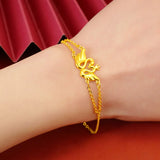 18K Golds O Link Chain Bracelet Bangle for Women