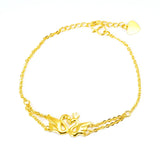 18K Golds O Link Chain Bracelet Bangle for Women
