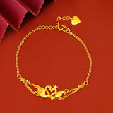 18K Golds O Link Chain Bracelet Bangle for Women
