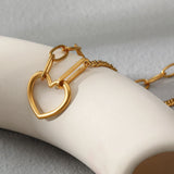 18K Gold-Plated Love Necklace, Waterproof & Anti-Fading