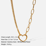18K Gold-Plated Love Necklace, Waterproof & Anti-Fading
