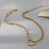 18K Gold-Plated Love Necklace, Waterproof & Anti-Fading