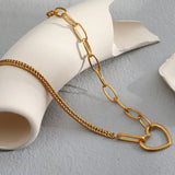 18K Gold-Plated Love Necklace, Waterproof & Anti-Fading