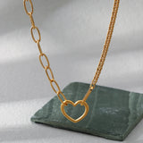 18K Gold-Plated Love Necklace, Waterproof & Anti-Fading