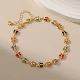 Butterfly Anklet Bracelet CZ Statement Ankle Bracelets for Women Girls