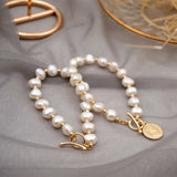 Baroque Pearl Charm Bracelet Women Jewelry