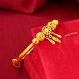 18k Yellow Bracelet Women Hand Chain Bangle Party Birthday Wedding Jewelry