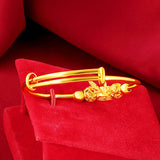 18k Yellow Bracelet Women Hand Chain Bangle Party Birthday Wedding Jewelry