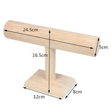 Wood Bracelet Chain Watch Holder T bar Rack Jewelry Display Organizer Stand